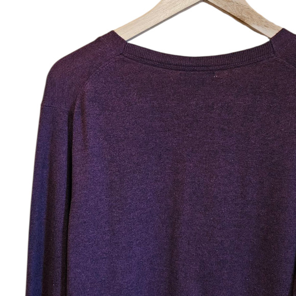 Gap Cartigan Sweater VNeck Button Front Purple Women's XLarge - Picture 7 of 7